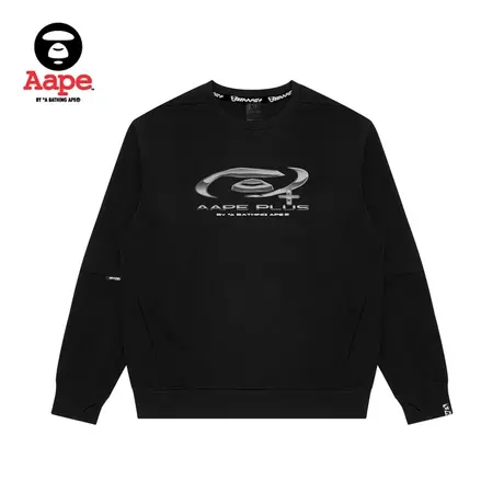 Aape旗舰店男装秋冬图案字母印花潮流休闲薄款圆领卫衣3970XXJ商品大图