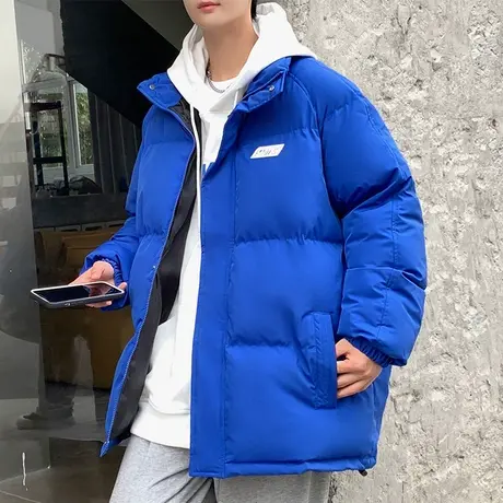 棉衣男秋冬开衫宽松立领棉服港风美式休闲面包服ins潮牌棉袄外套商品大图