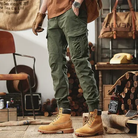 Modi Nick/摩帝尼克时尚百搭纯色男士工装裤修身潮流运动工装长裤商品大图