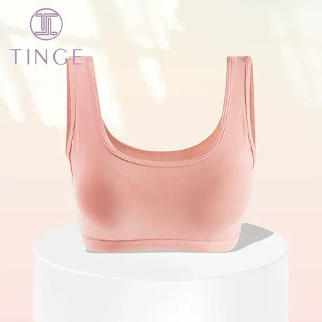 TINGE纯棉美背无钢圈罩杯抹胸文胸 收副乳防下垂夏季薄运动内衣女图片