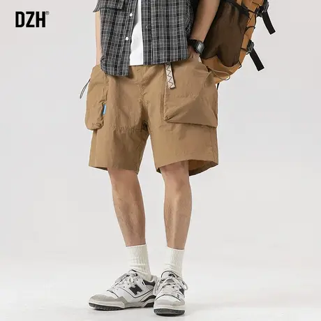 男士机能工装短裤男款夏季薄款五分裤宽松冰丝男裤子速干裤沙滩裤商品大图