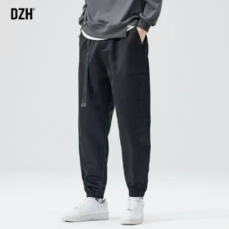 男士黑色裤子男秋季宽松潮牌2024新款休闲束脚裤百搭工装男裤美式商品大图