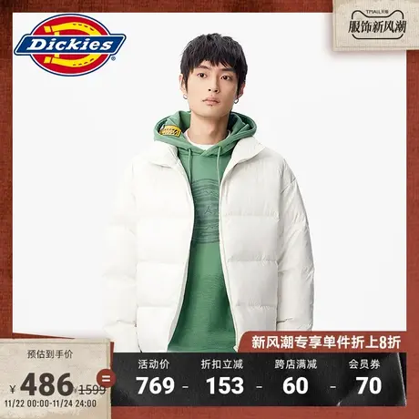 Dickies 秋冬工装立领拉链保暖羽绒服外套男女情侣宽松棉袄图片