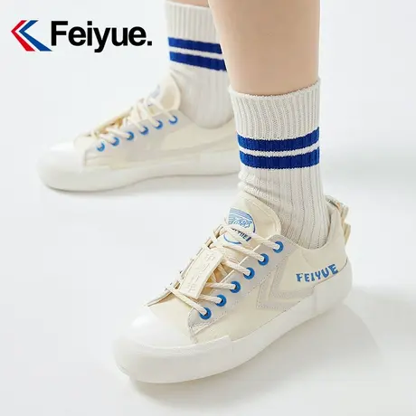 feiyue/飞跃中国青年帆布鞋女2024春季款复古撞色休闲低帮板鞋448商品大图