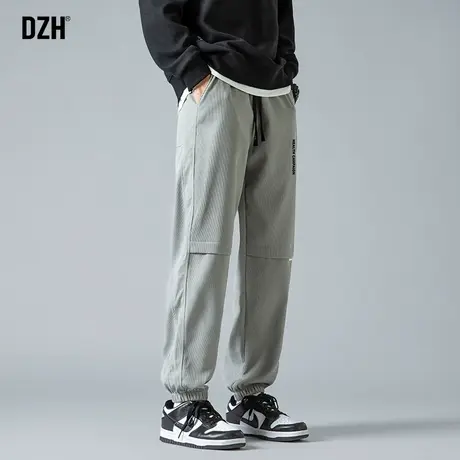 男生灯芯绒裤子男款美式高街休闲裤束脚百搭2024新款春季长裤宽松商品大图
