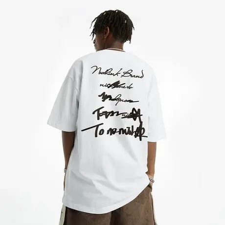 欧美潮流高街vibe短袖T恤男潮中性风西海岸嘻哈宽松大码半袖夏季商品大图