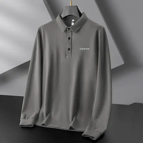 珠地棉polo衫翻领长袖t恤男商务休闲秋季保罗带领打底衫有领秋衣商品大图