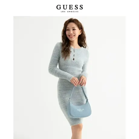 GUESS23 新款秋女士小香风包臀显瘦中长款针织连衣裙-W3BK42Z3A70图片