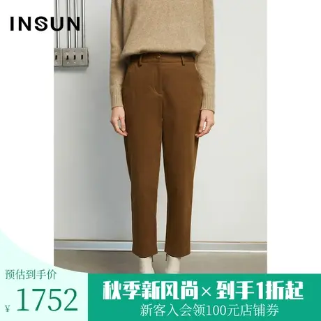 恩裳商场同款冬季经典小脚裤设计简约干练棉质西装裤女商品大图