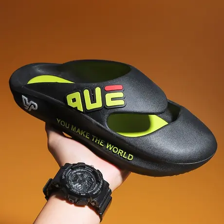 水鞋时尚潮雨凉鞋男厚底胶鞋男士雨鞋耐磨防水雨靴防滑厨师鞋劳保商品大图