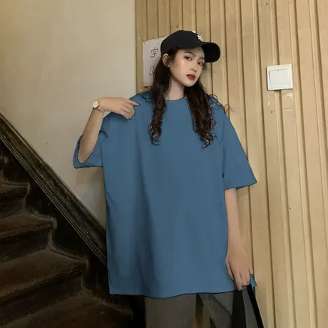 2023年新款春夏季情侣女装别致小众设计感潮ins上衣服正肩短袖t恤图片