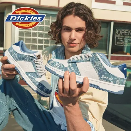 Dickies板鞋男2025新款品牌正品夏季透气休闲男鞋腰果花鞋子男潮商品大图