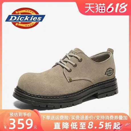 Dickies男鞋2025夏季新款透气皮鞋德比鞋厚底男士休闲工装马丁鞋商品大图
