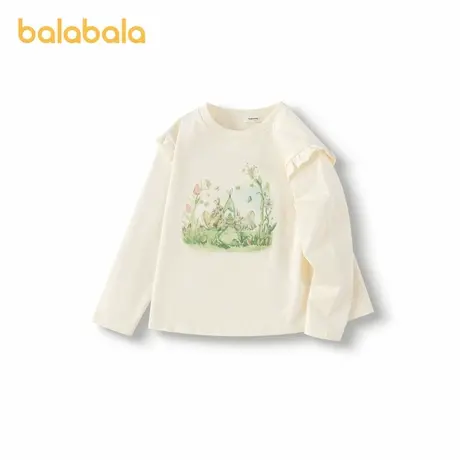 巴拉巴拉童装T恤女童2025新款秋装长袖内搭柔软亲肤上衣百搭可爱图片