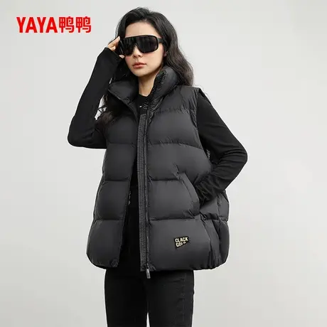 鸭鸭羽绒服女士2025冬季时尚高端90鸭绒加厚保暖潮流马甲外套图片
