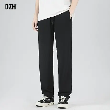 男士黑色直筒裤子男秋季男款2023新款百搭休闲裤运动长裤男裤秋款商品大图