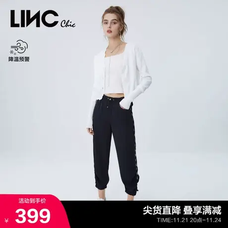 LINCCHIC金羽杰裤子女夏季百搭束脚凉凉休闲长裤女S222PA325商品大图