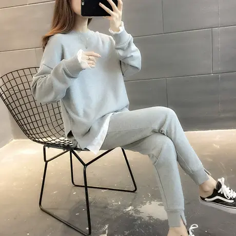 2024年新款春款春装女装春秋冬卫衣运动两件套装宽松洋气减龄爆款商品大图