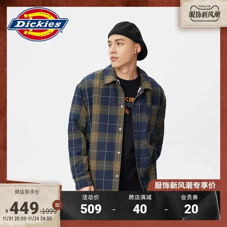 Dickies商场同款秋冬工装灵感 仿羊羔绒夹克 男女款情侣休闲外套图片