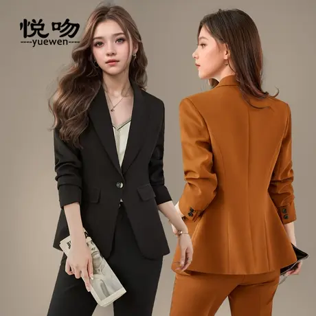 高级通勤长袖西装外套女秋冬2024春秋款气质职业装西服上衣小西装图片