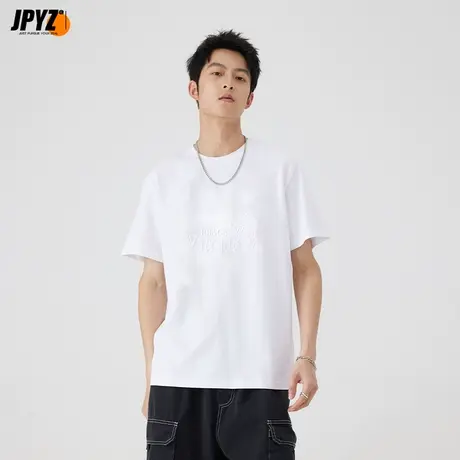 短袖t恤男士夏季2023新款立体印花潮牌潮流半袖体恤时尚宽松上衣商品大图