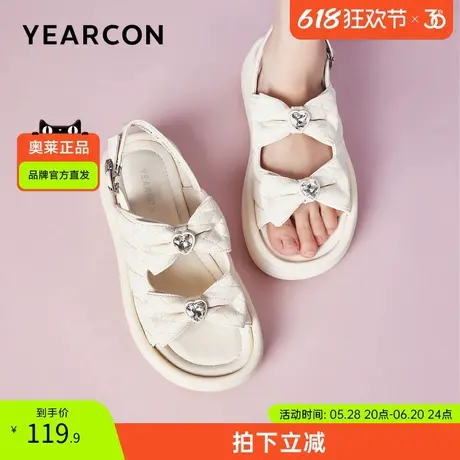 意尔康官方正品女鞋女凉鞋夏季新款法式气质百搭时尚休闲轻便图片