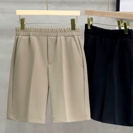 休闲短裤男夏季男士韩版潮流松紧腰直筒宽松五分裤运动裤中裤卫裤商品大图