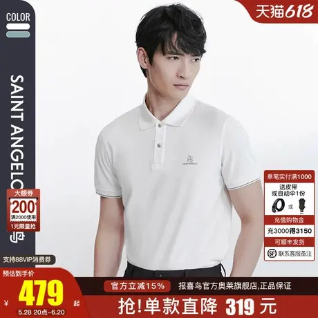 报喜鸟夏季新款商务休闲男士短袖POLO衫时尚百搭T恤翻领上衣短T男图片