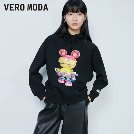 Vero Moda奥莱休闲卫衣秋冬清仓情侣款百搭印花加绒连帽上衣女图片