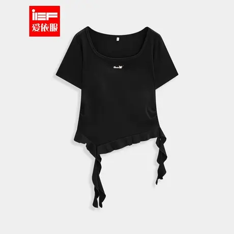 IEF/爱依服【微胖】大码女装2025夏季新款韩版温柔女人味显瘦上衣图片