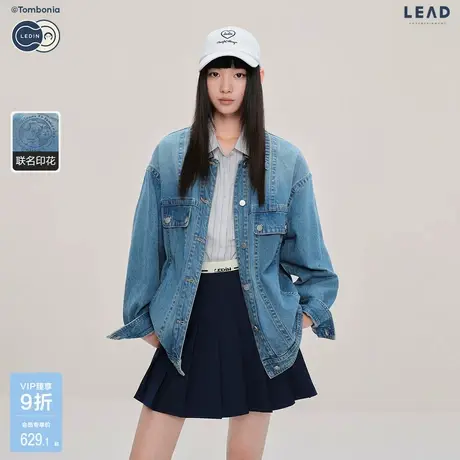 【tombonia联名】乐町商场同款水洗牛仔休闲印花外套女C2BJF3327商品大图