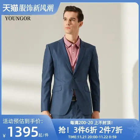 【商场同款】雅戈尔男士西服春季纯棉羊毛修身潮流西装外套男2066商品大图