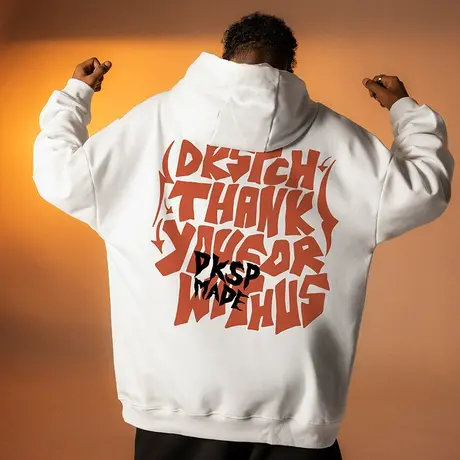 加绒加厚街头嘻哈字母卫衣男潮美式 连帽春秋款加肥加大外套男款图片