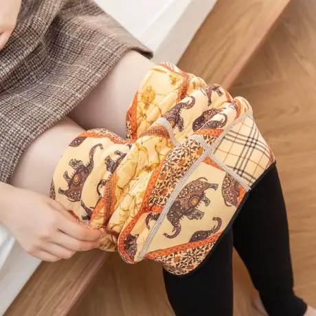 羊毛蚕丝打底裤女秋冬季加绒加厚外穿高腰显瘦弹力保暖棉裤子商品大图