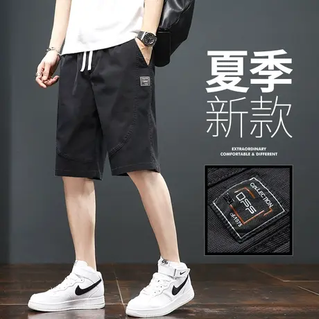 工装运动休闲短裤男士夏季薄款潮牌男款宽松外穿五分中裤子沙滩裤商品大图