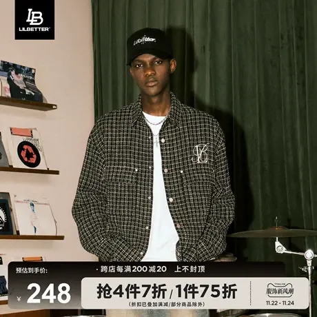 Lilbetter小香风夹克男刺绣外套美式高级感褂子高街衣服复古上衣商品大图