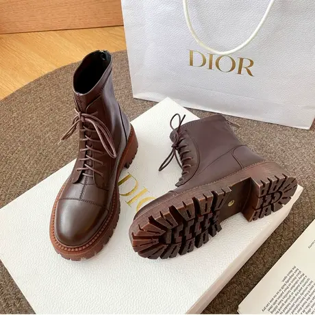 爆款马丁靴女夏季薄款2024年新款英伦风棕色机车短款靴子瘦瘦短靴图片