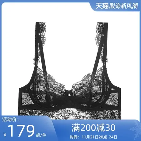 夏娃的诱惑莫妮卡内衣女薄款大胸显小缩胸显瘦超薄文胸无海绵夏季商品大图