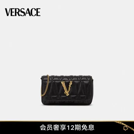 【甄选折扣】VERSACE/范思哲 女士Virtus绗缝迷你包链条斜挎包商品大图