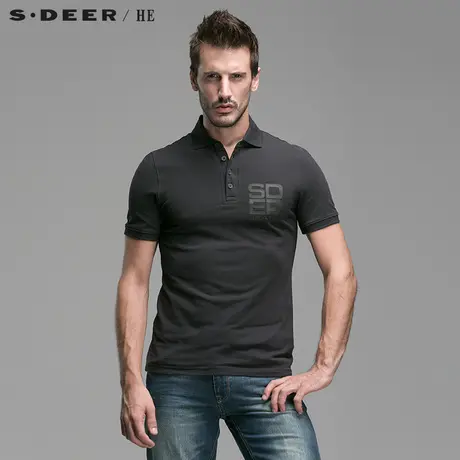 S.Deer/He【惠】 圣迪奥男装纯棉纯色POLO衫T恤H14270122商品大图