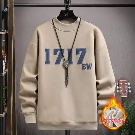 13岁男孩冬季加绒卫衣14青少年15初高中学生16大童加厚打底衫上衣商品大图