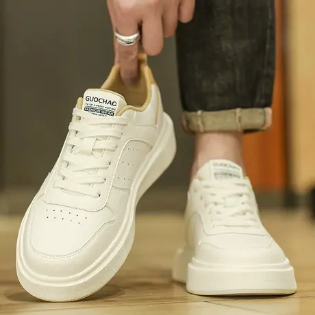 男鞋2024新款春季高级感潮牌百搭休闲板鞋青少年防水运动小白潮鞋商品大图