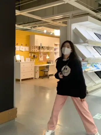 圆领卫衣女小个子秋冬加绒加厚宽松慵懒风oversize设计感潮牌上衣商品大图