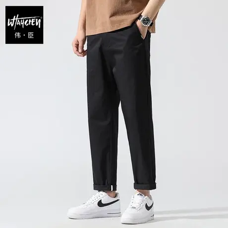 伟臣2024春夏新品大码男式商务休闲裤胖子加肥加大宽松直筒长裤潮商品大图