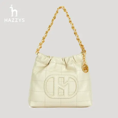 【商场同款】Hazzys哈吉斯流浪包女新款纯色通勤时尚单肩斜挎包商品大图