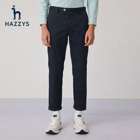 Hazzys哈吉斯春季新品男士宽松休闲裤时尚舒适裤子男潮流宽松男裤图片