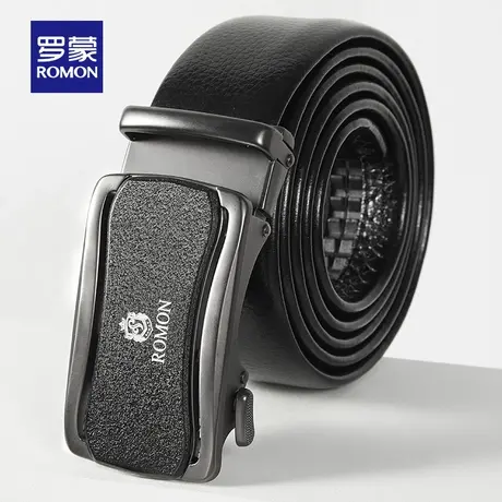 【官方正品】罗蒙商务真皮腰带男2023春季新款简约自动扣卡槽皮带图片