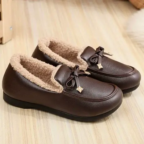 2023棉拖鞋女士冬季新款家居棉鞋女老年人加绒防水妈妈鞋毛拖鞋商品大图