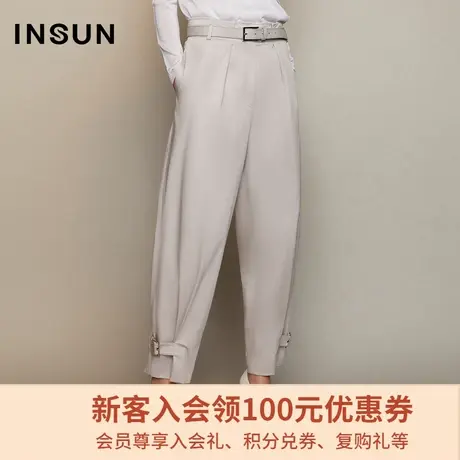 恩裳春秋季设计师联名款都市摩登束脚设计感小众休闲裤图片