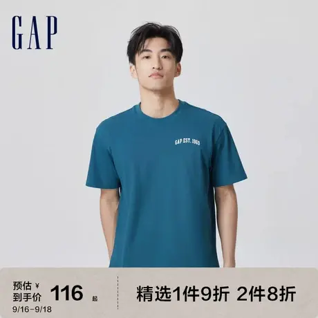 Gap男装夏季2023新款LOGO运动时尚短袖T恤841870潮流休闲上衣图片